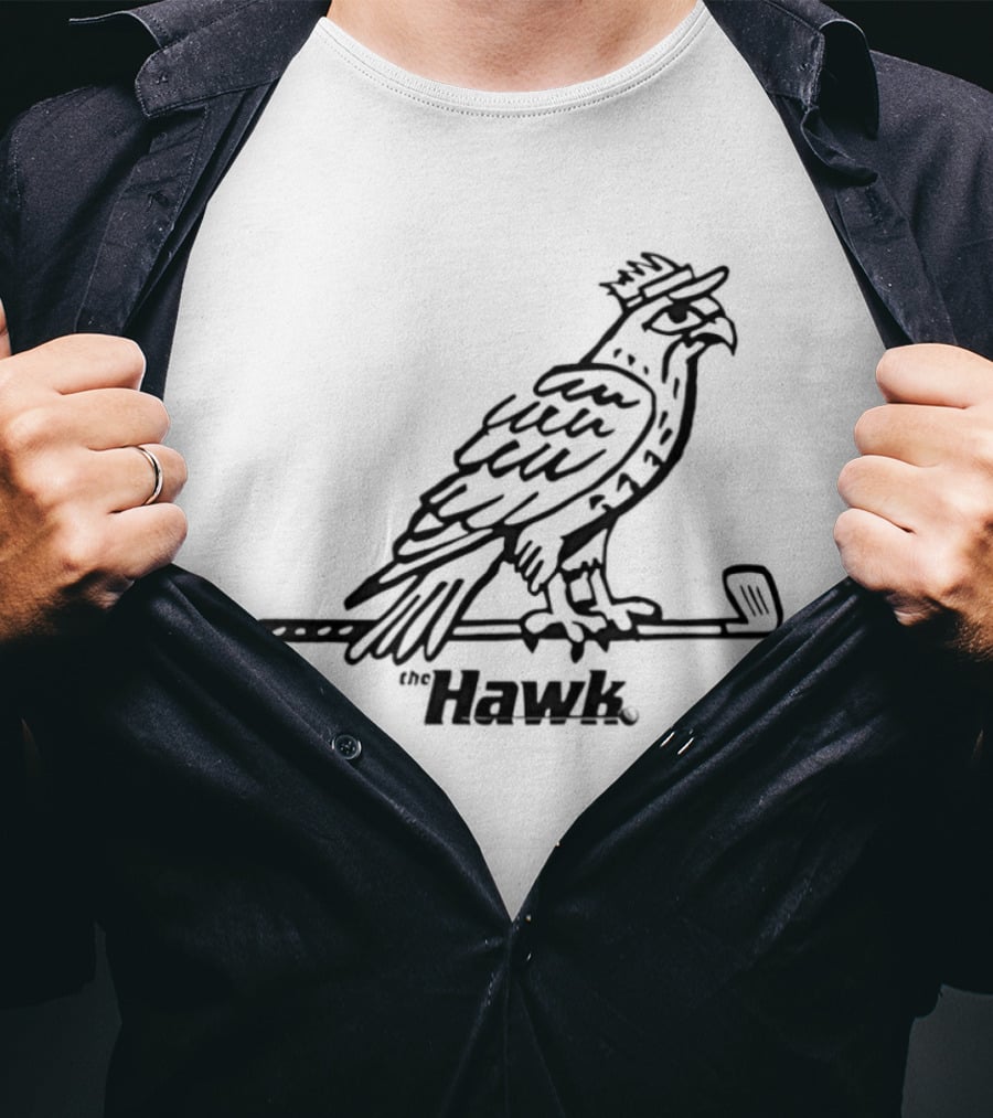 Hawk Golf Bird With Club T-Shirt