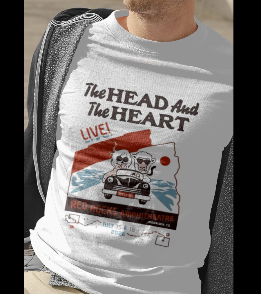 The Head And The Heart Live Red Rocks Amphitheatre July 15 16 2026 T-Shirt