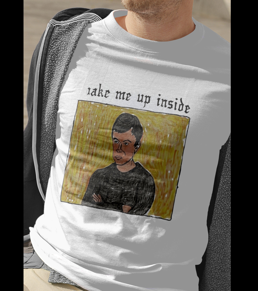 The Rehearsal 2 Wake Me Up Inside Meme Illustration With Contemplative Character On Yellow T-Shirt