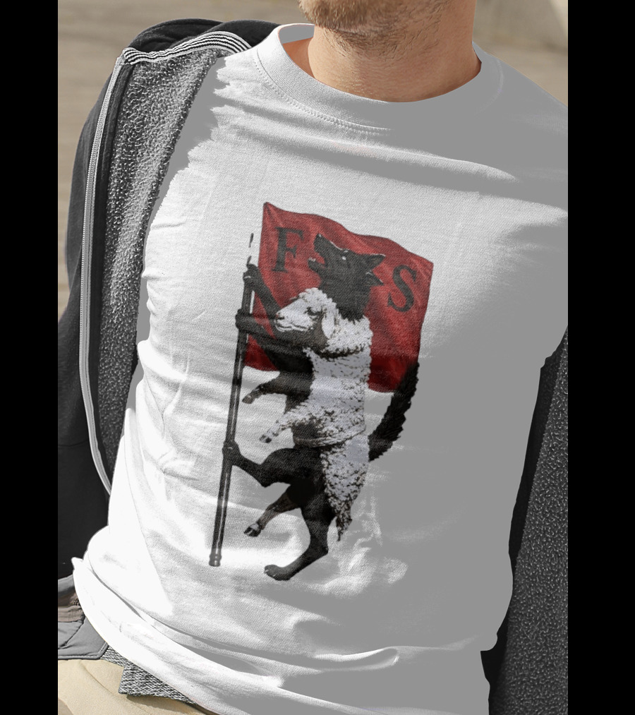 Wolf In Sheep's Clothing F S Flag Metaphor Hidden Predators Symbolism T-Shirt