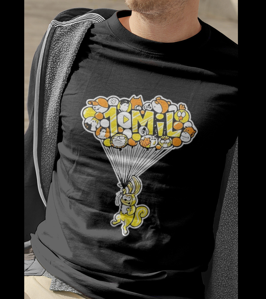10 Mil Squirrel Cartoon Balloon Animals T-Shirt