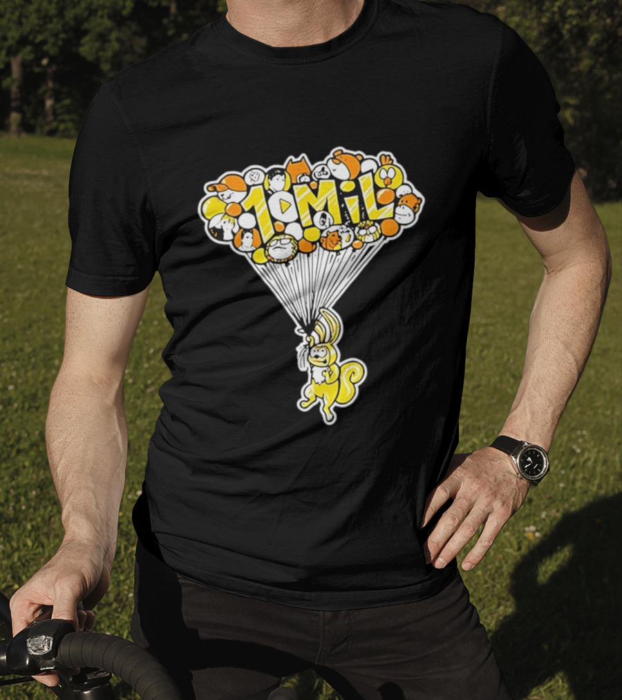 10 Mil Squirrel Cartoon Balloon Animals T-Shirt