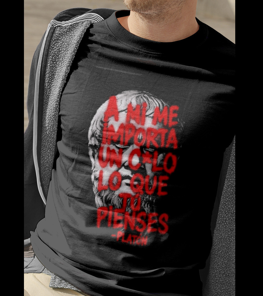 A Mi Me Importa Un Culo Lo Que Tu Pienses Platón Skull T-Shirt