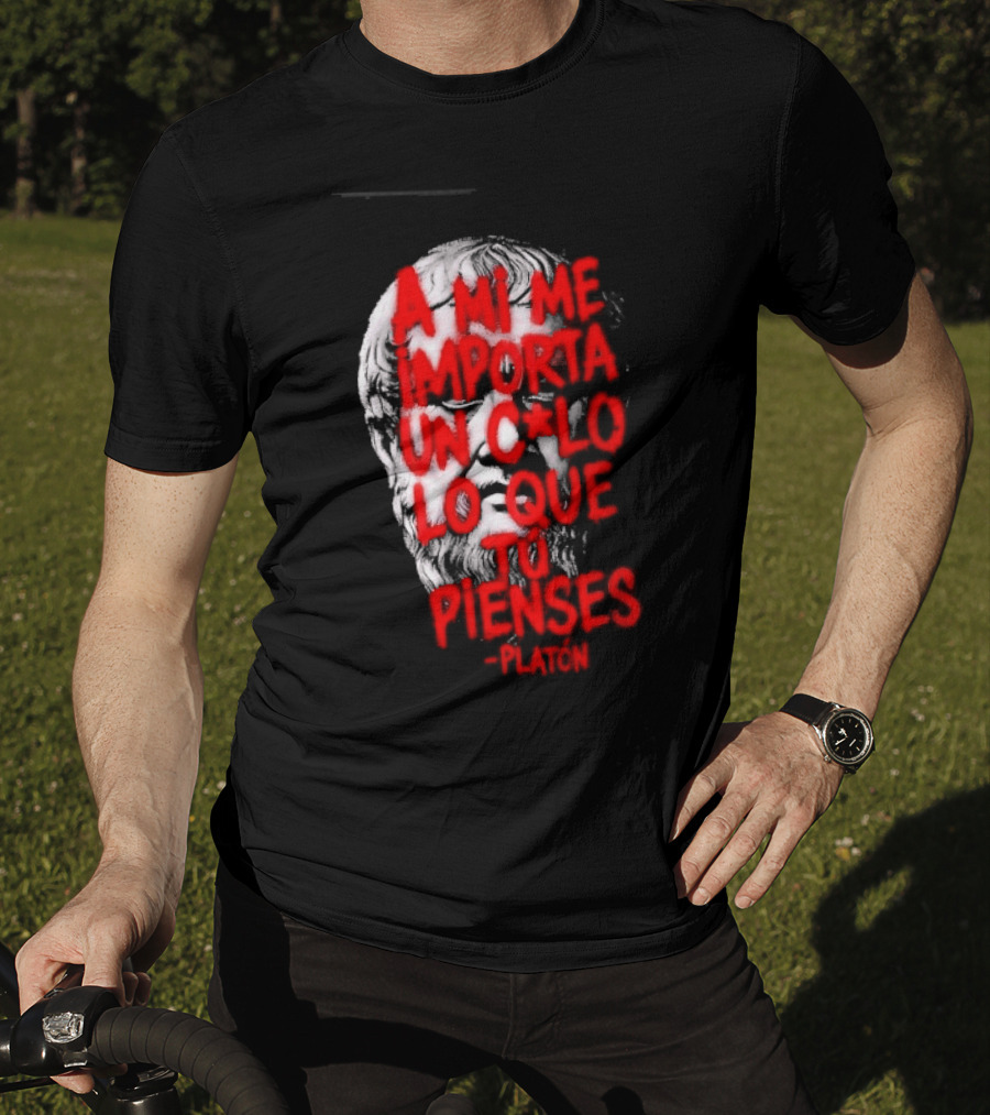 A Mi Me Importa Un Culo Lo Que Tu Pienses Platón Skull T-Shirt