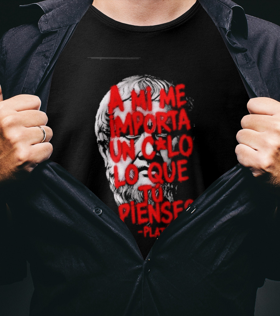 A Mi Me Importa Un Culo Lo Que Tu Pienses Platón Skull T-Shirt