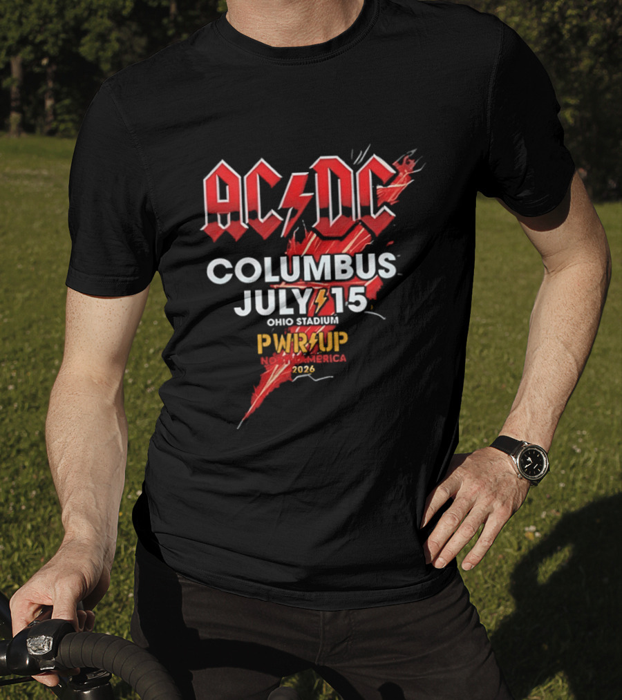 AC DC PWR UP North America Tour Columbus July 15 Ohio Stadium 2026 T-Shirt