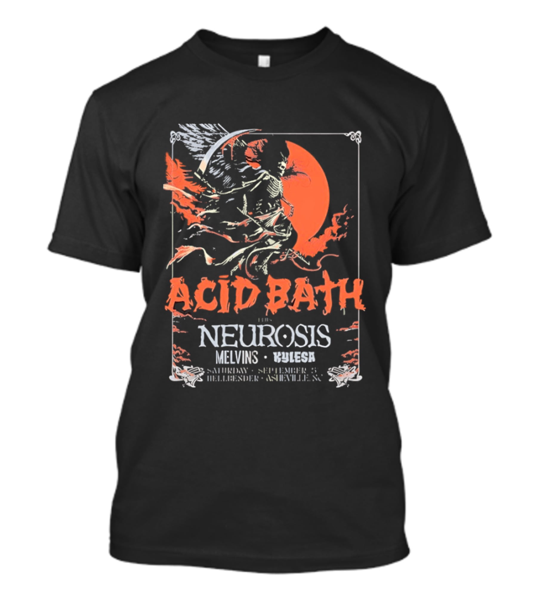 Acid Bath Neurosis Melvins Kylesa Asheville Concert T-Shirt
