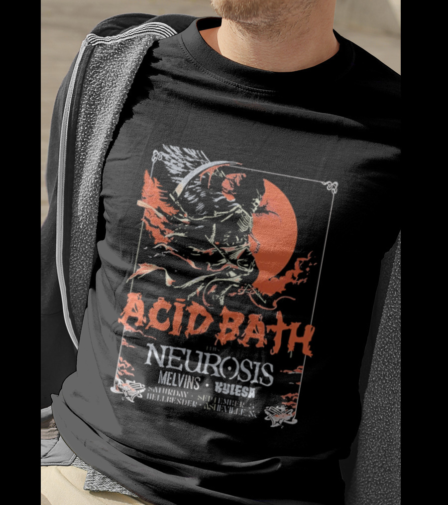 Acid Bath Neurosis Melvins Kylesa Asheville Concert T-Shirt