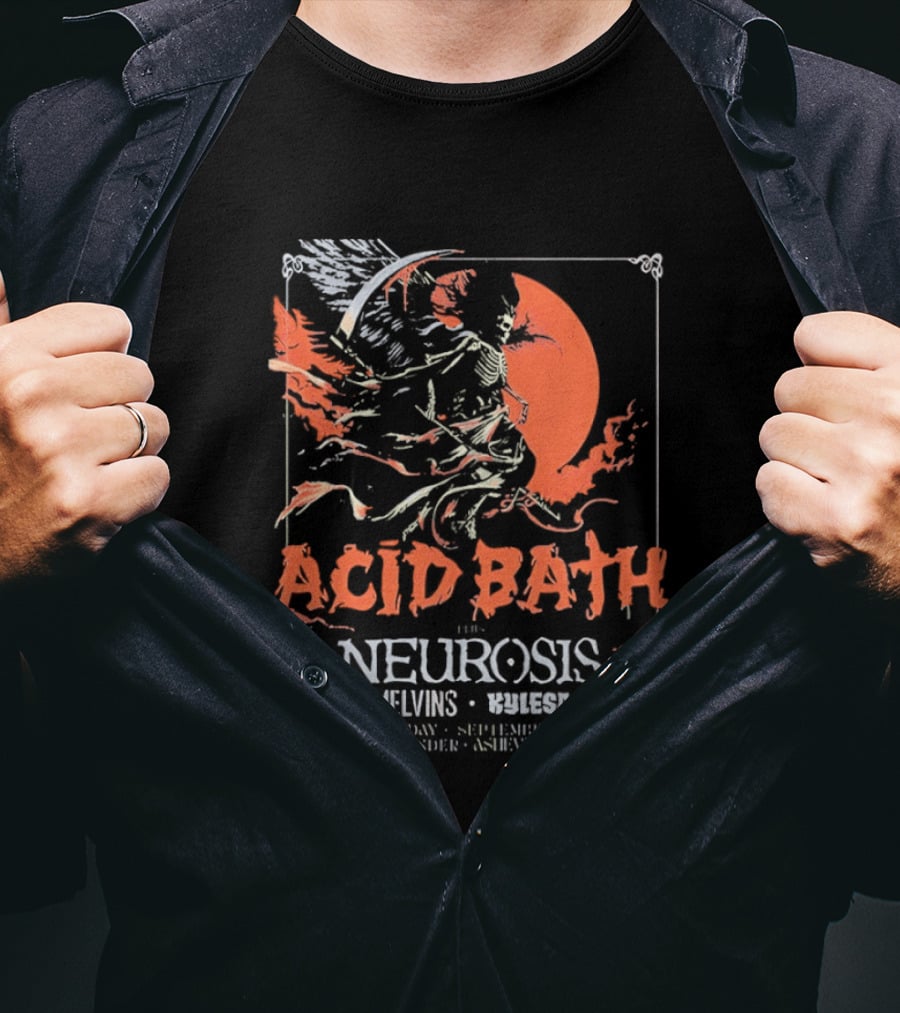Acid Bath Neurosis Melvins Kylesa Asheville Concert T-Shirt
