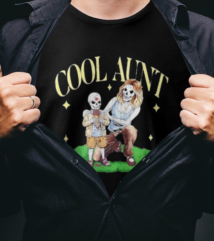 Cool Aunt Skeleton Family Halloween Fun T-Shirt