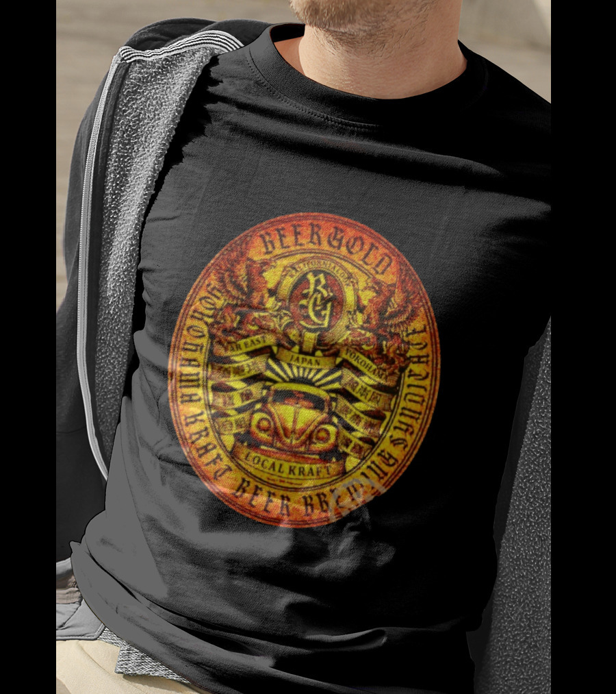 Beer Gold Kalifornialook Far East Yokohama Japan Local Kraft Beer Brewing T-Shirt
