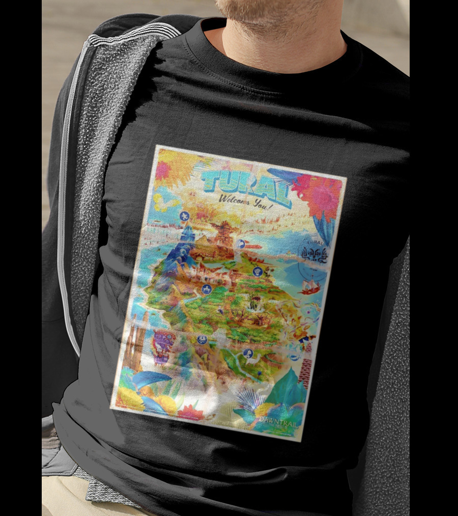 Tural Welcomes You Map Final Fantasy XIV Dawntrail T-Shirt