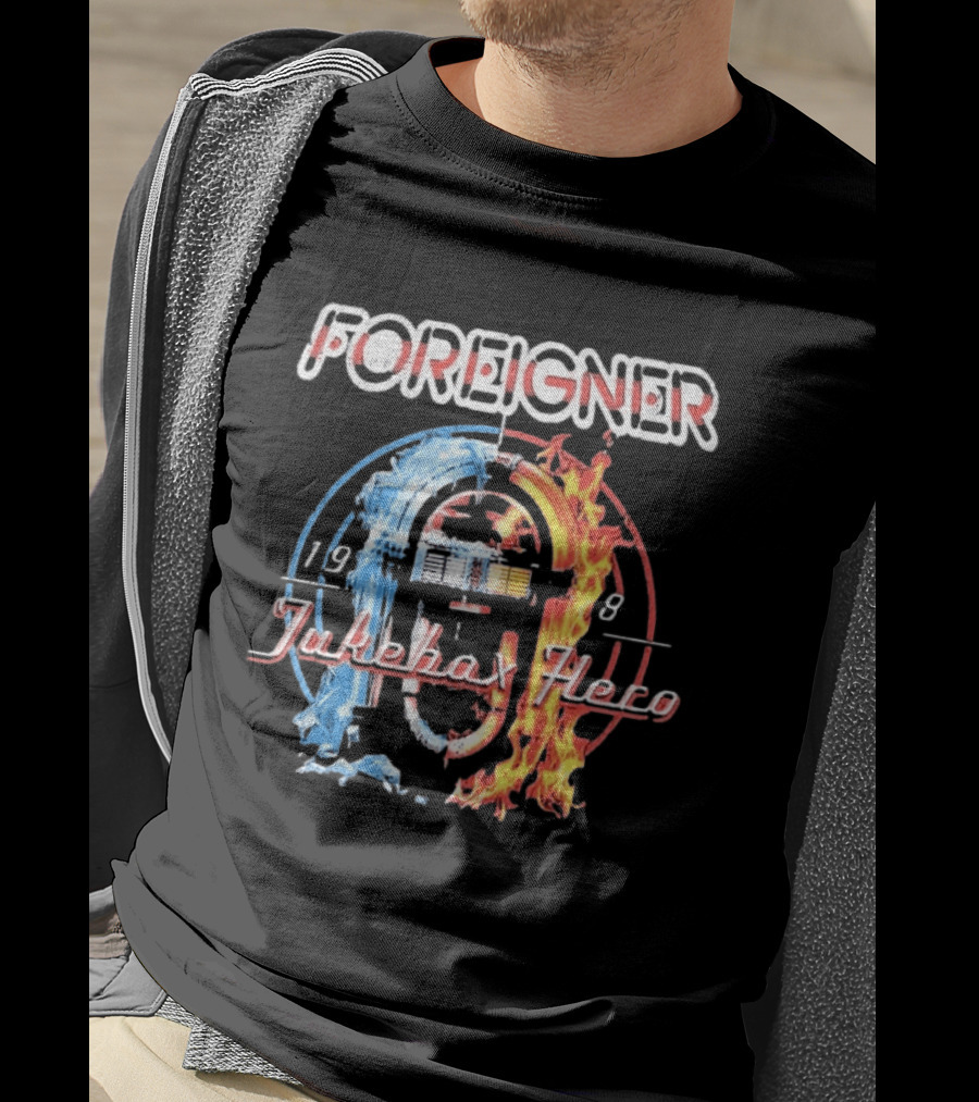 Foreigner Jukebox Hero 1981 Fire And Ice T-Shirt