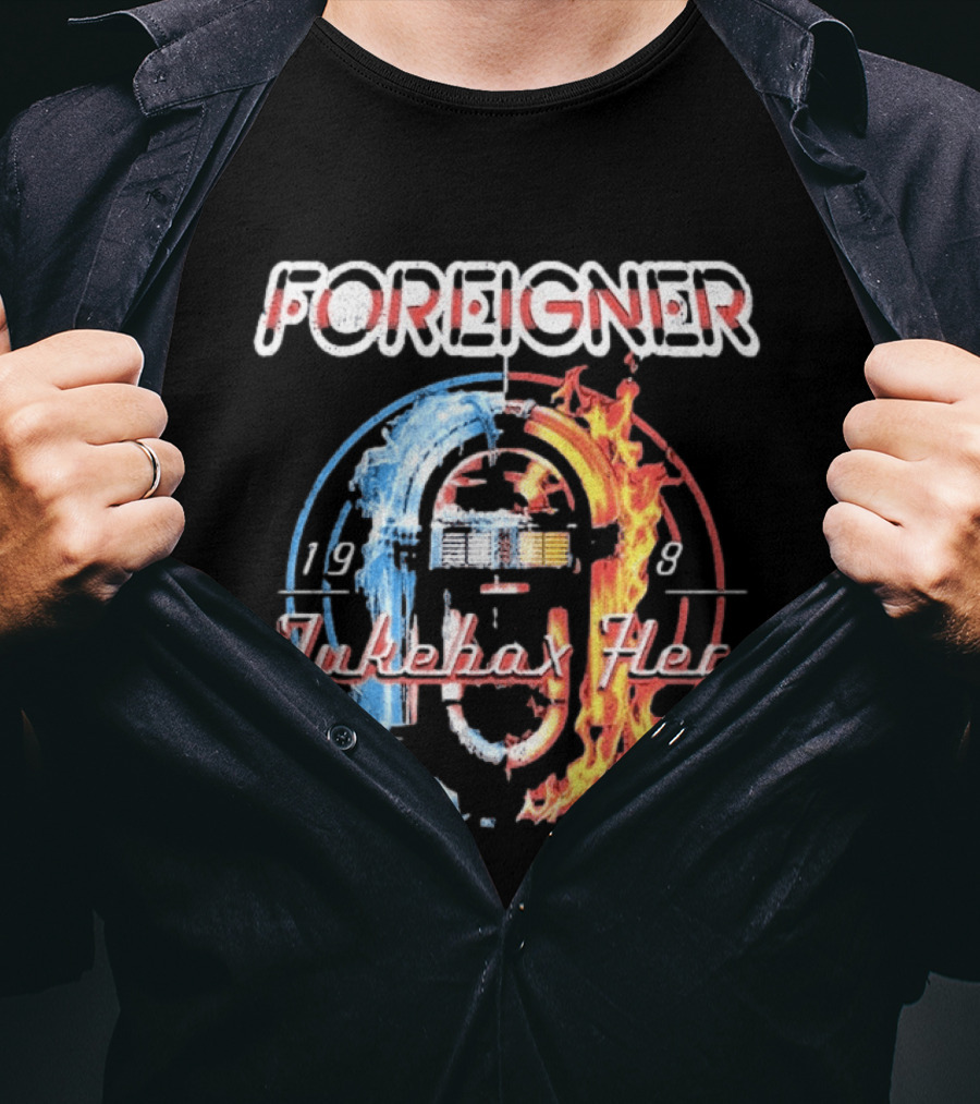 Foreigner Jukebox Hero 1981 Fire And Ice T-Shirt