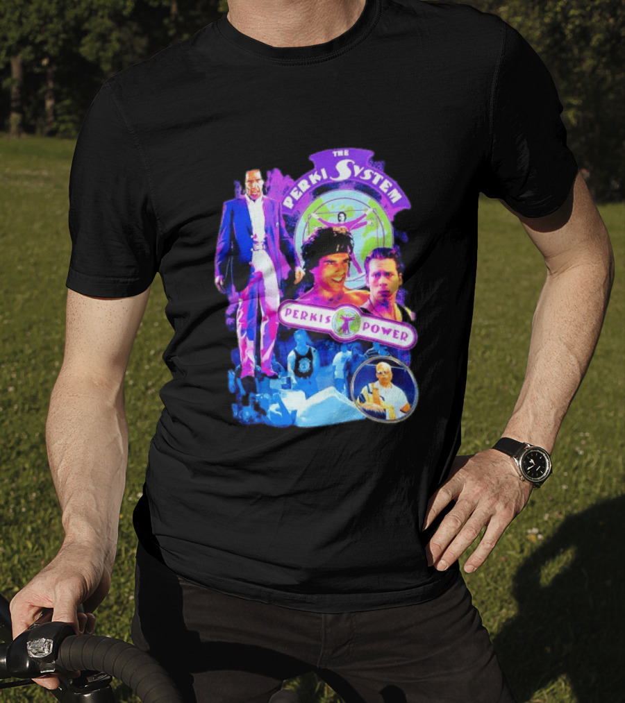 Ben Stiller The Perkis System Perkis Power Heavyweights Movie 90s Throwback T-Shirt