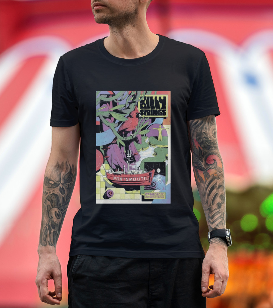 Billy Strings July 18 2026 Portsmouth Pavilion Cardinal Ship T-Shirt
