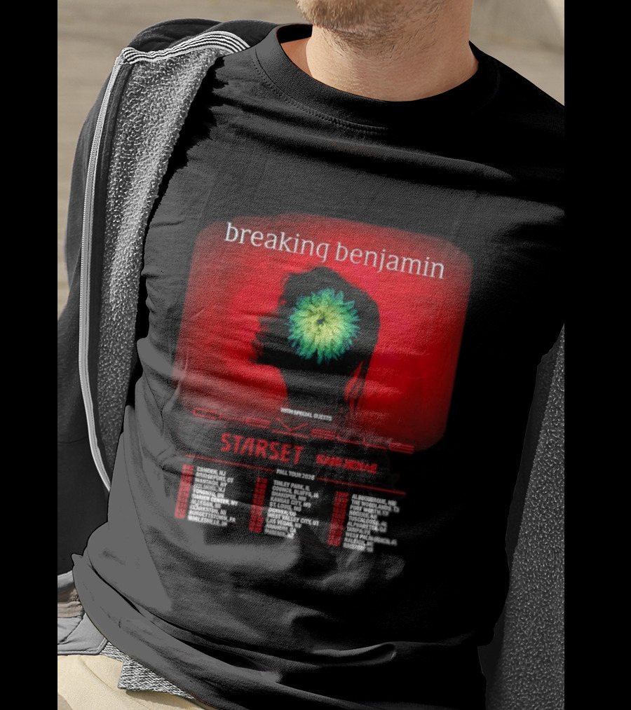 Breaking Benjamin Chevelle Starset Kami Kehe Fall Tour 2026 Dates And Locations T-Shirt