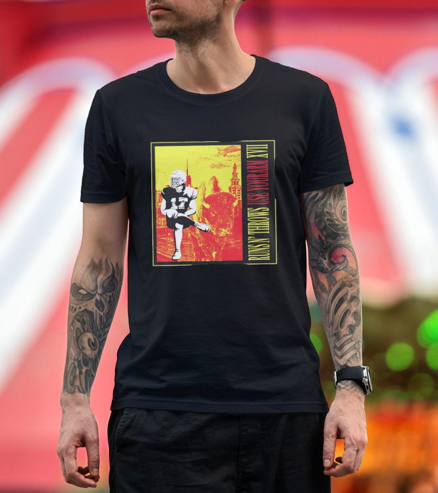 Buffalo Bills Josh Allen Runs N' Throws Use Your Arm XVII Football Buffalo T-Shirt