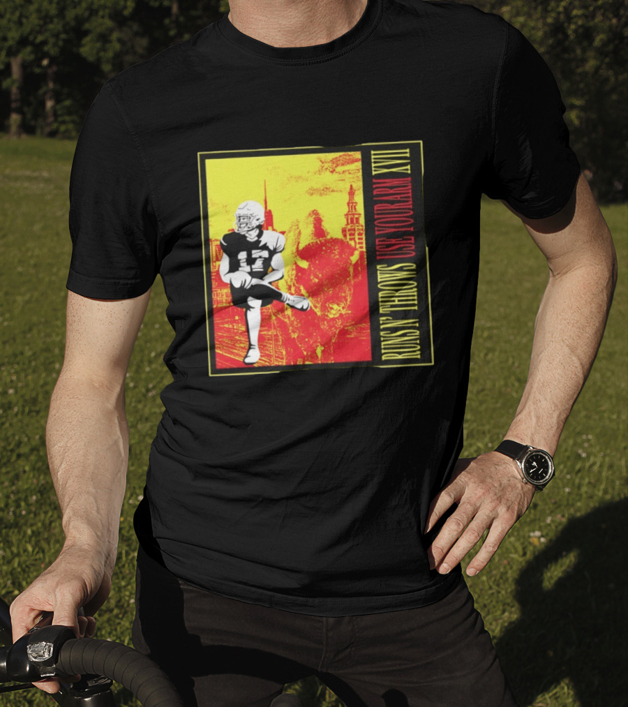 Buffalo Bills Josh Allen Runs N' Throws Use Your Arm XVII Football Buffalo T-Shirt