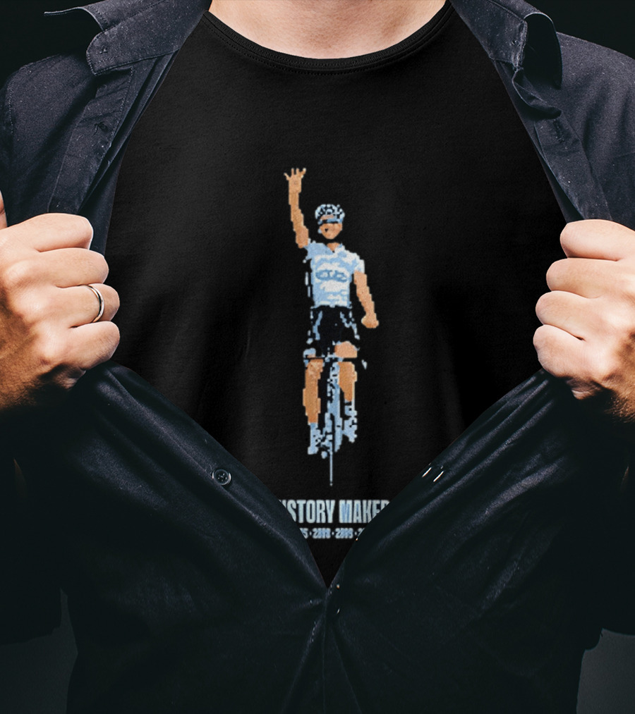 History Maker Alberto Contador Cycling Champion 2005 2008 2009 2012 T-Shirt
