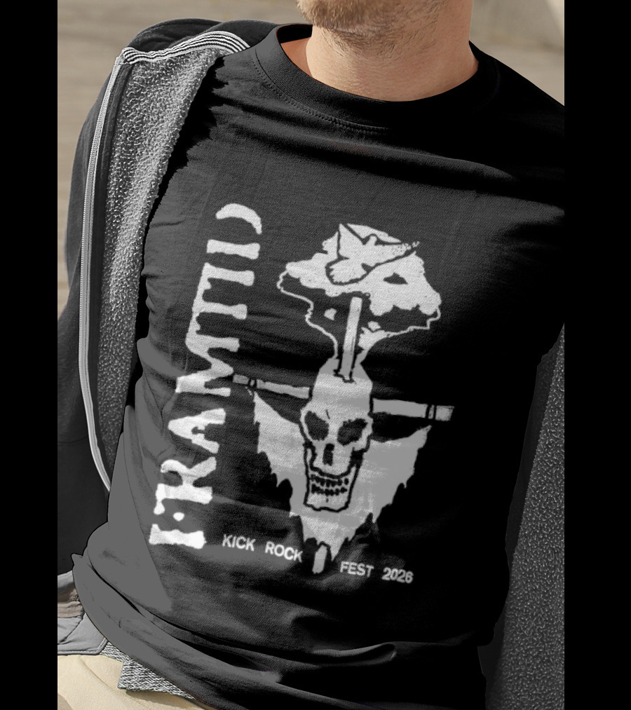 I Kramii Kick Rock Fest 2026 Skull With Peace Sign Tree T-Shirt