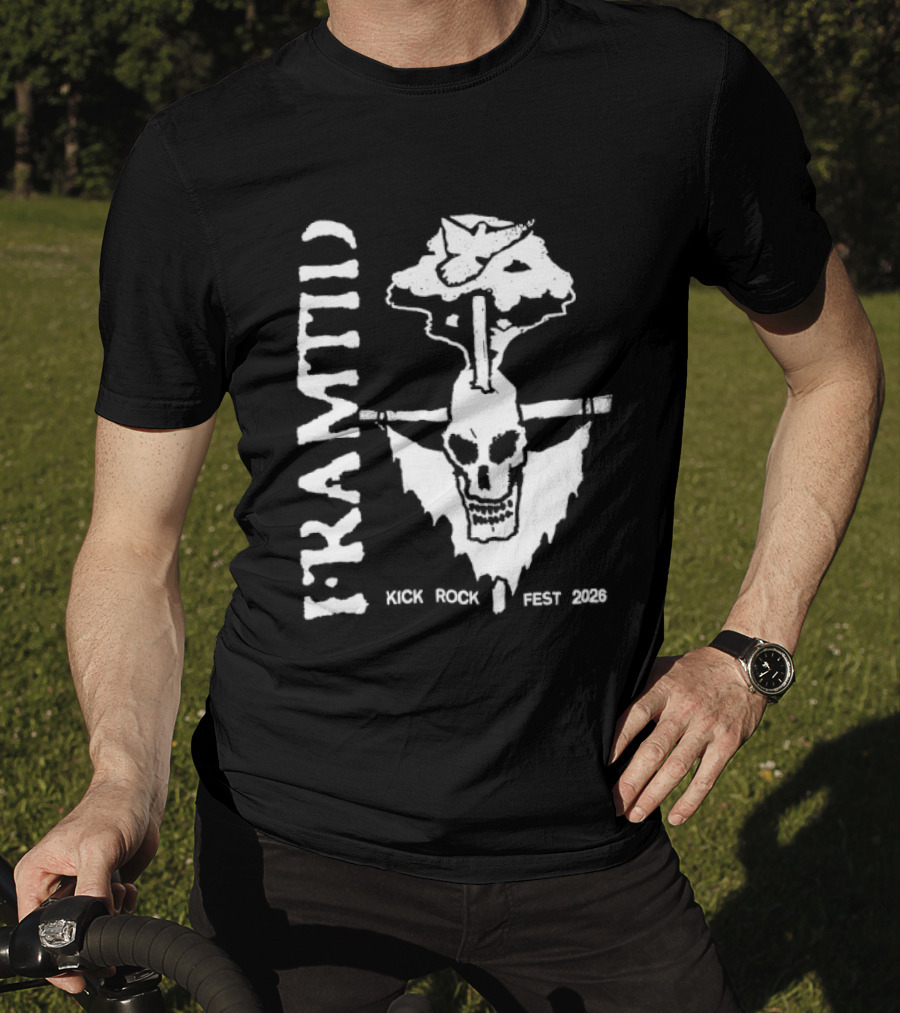 I Kramii Kick Rock Fest 2026 Skull With Peace Sign Tree T-Shirt