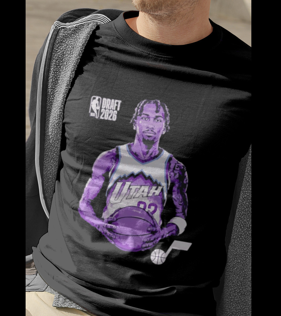 Utah Jazz 2026 NBA Draft Darryn Peterson Fade Basketball T-Shirt