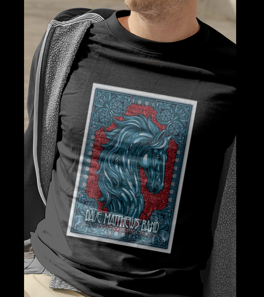 Dave Matthews Band July 17 2026 Saratoga Springs NY Horse T-Shirt