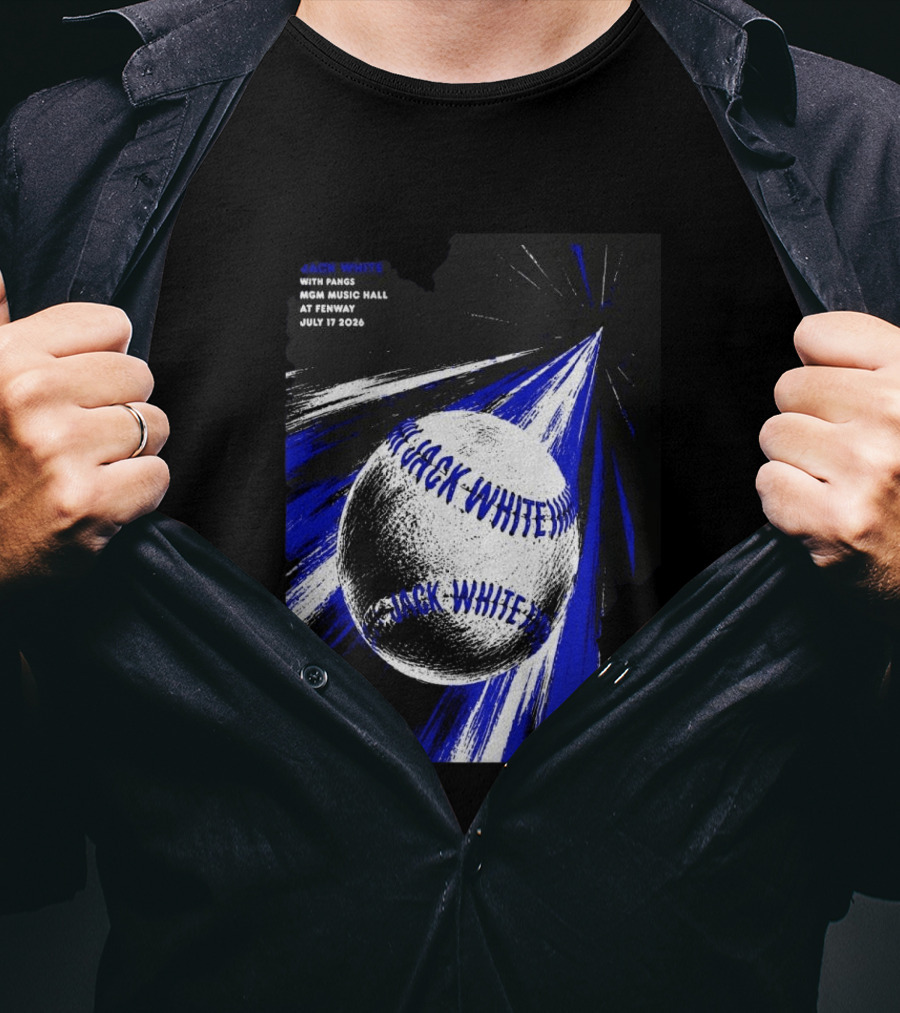 Jack White July 17 2026 With Pangs MGM Music Hall At Fenway T-Shirt