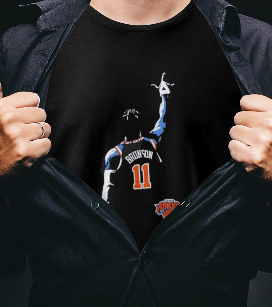 New York Knicks Jalen Brunson 11 Fade Basketball Jersey T-Shirt