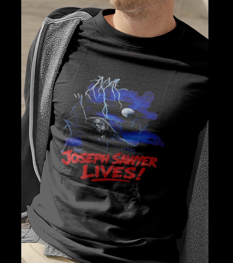 Joseph Sawyer Lives Zombie Resurrection With Lightning And Moon T-Shirt
