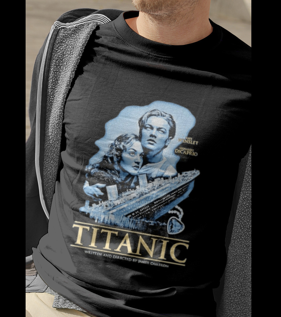 Titanic Kate Winslet Leonardo DiCaprio James Cameron Movie T-Shirt