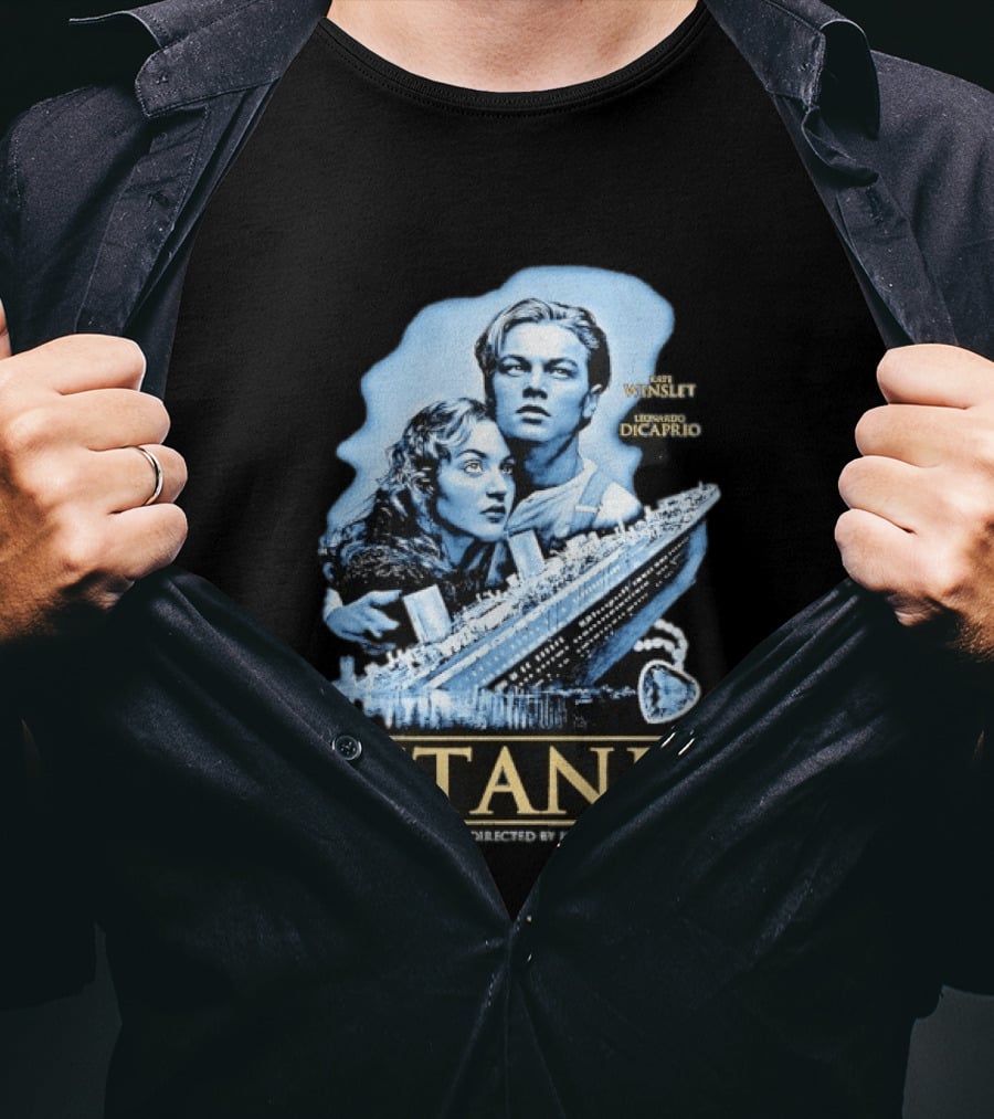 Titanic Kate Winslet Leonardo DiCaprio James Cameron Movie T-Shirt