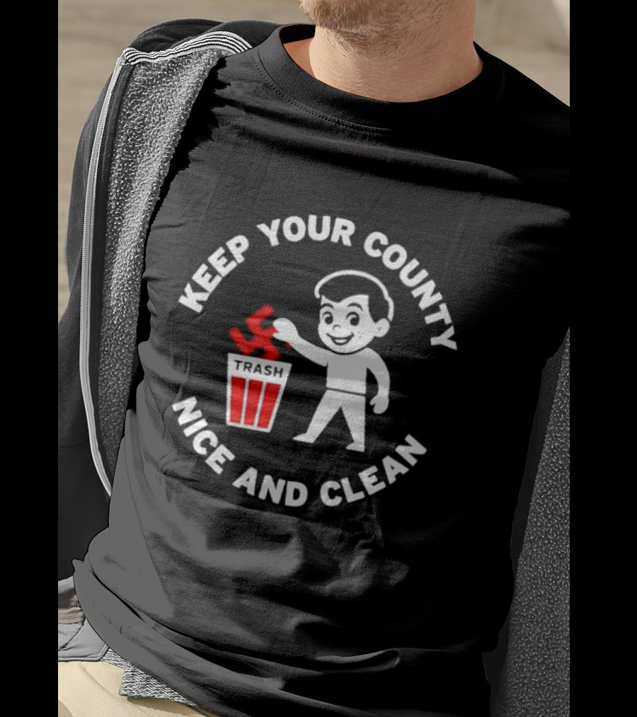 Keep Your County Nice And Clean Trash Swastika T-Shirt