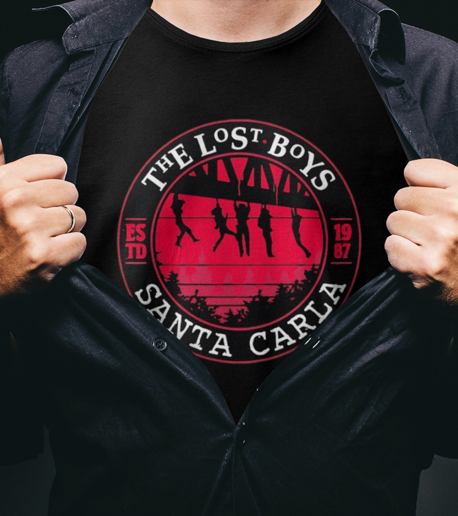 The Lost Boys Santa Carla Estd 1987 Vampire Movie Iconic Hanging Scene T-Shirt