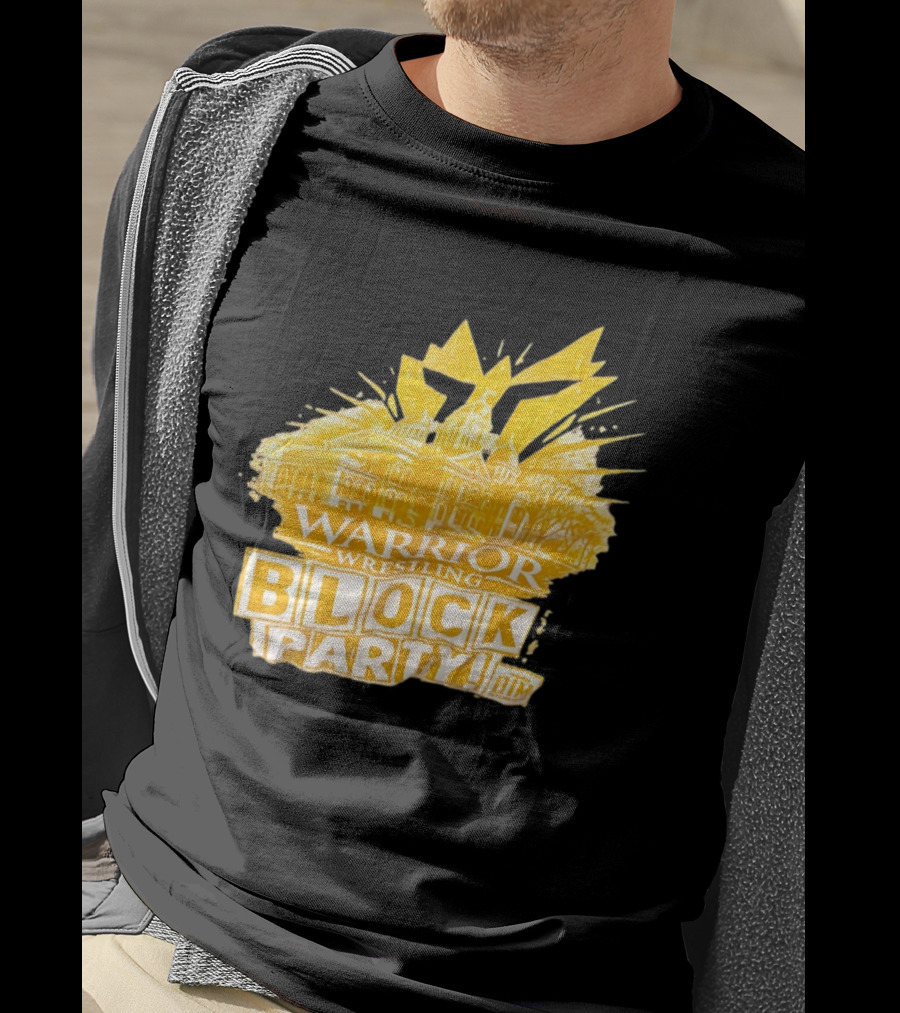 Warrior Wrestling Block Party BTM Yellow Graffiti Explosion T-Shirt