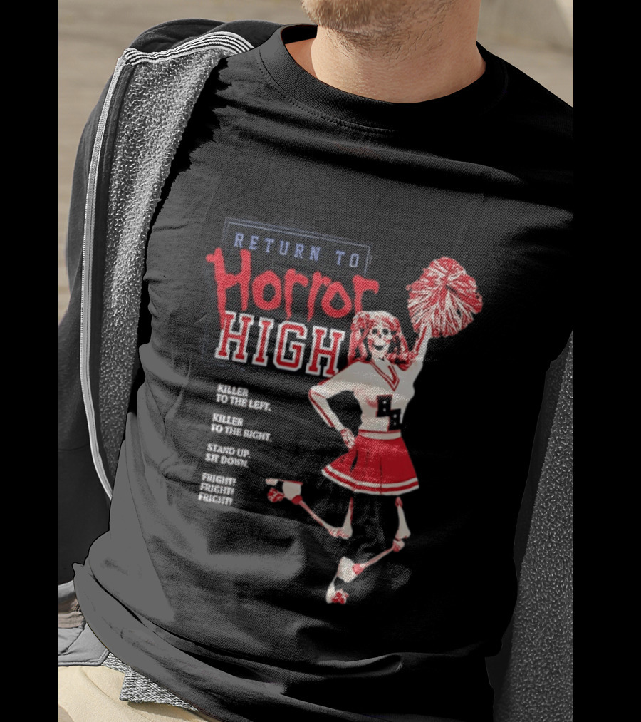 Return To Horror High Killer Cheerleader Skeleton Fright T-Shirt