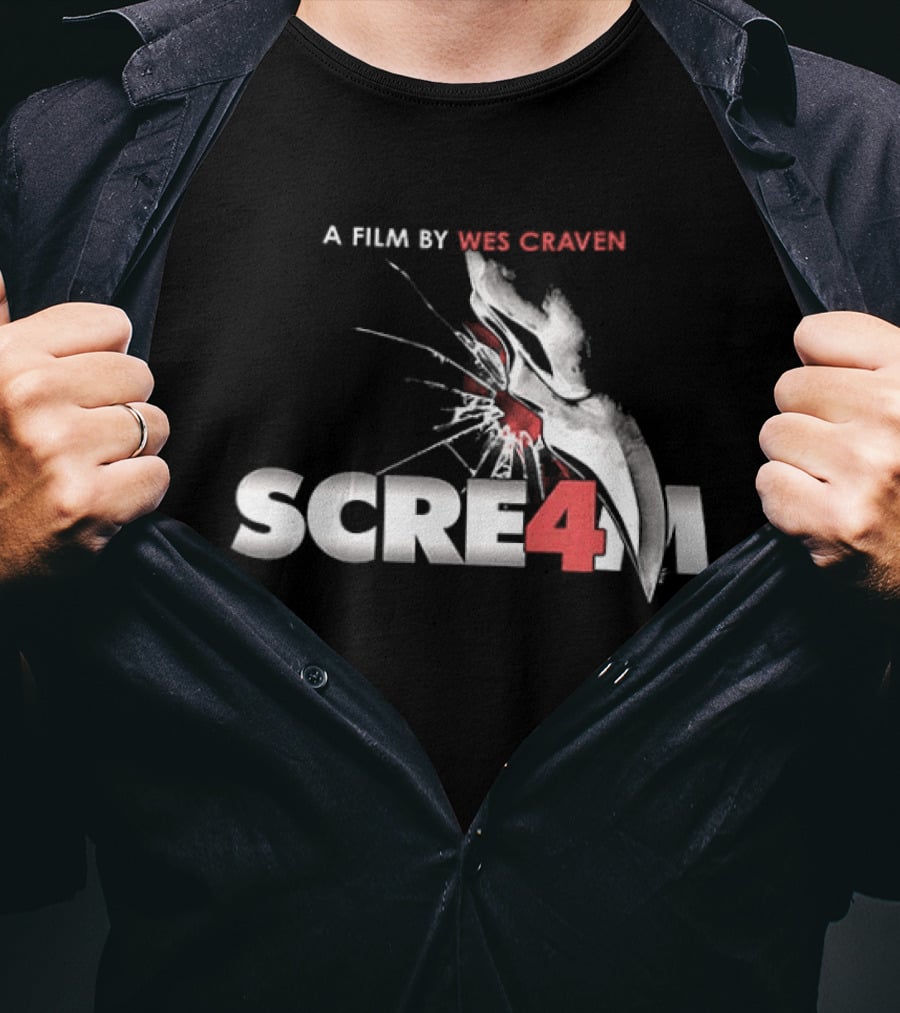 A Film By Wes Craven Scream 4 New Decade New Rules T-Shirt