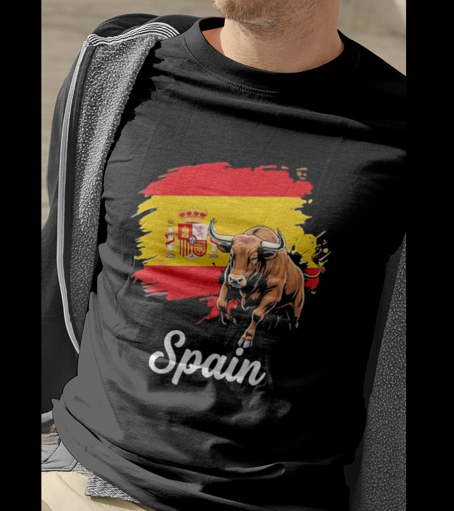 Spain Bull Flag Toro Spain Heritage Red Yellow T-Shirt