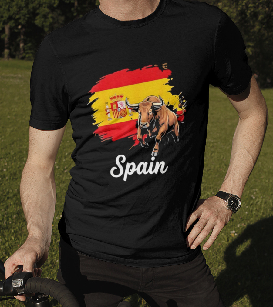 Spain Bull Flag Toro Spain Heritage Red Yellow T-Shirt