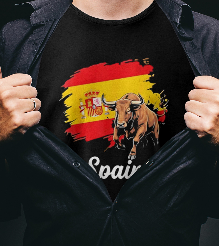 Spain Bull Flag Toro Spain Heritage Red Yellow T-Shirt