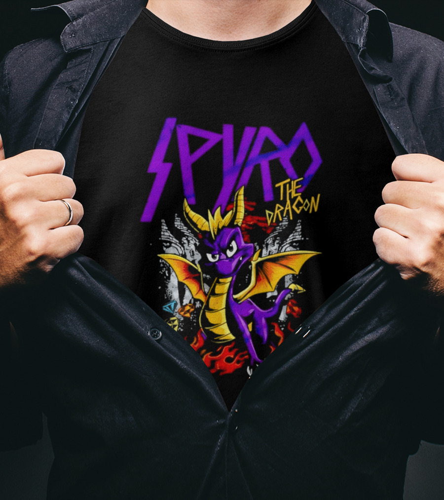 Spyro The Dragon Purple Fire Adventure T-Shirt