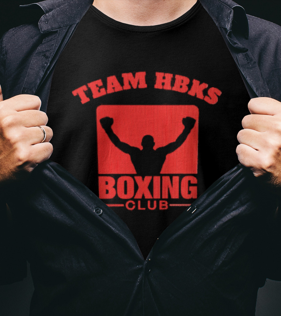 Team HBKS Boxing Club Fighter Silhouette Red T-Shirt