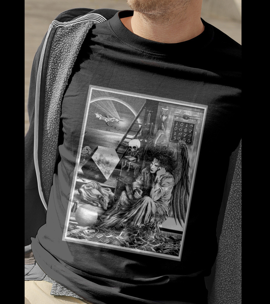 The Cure Berlin Germany 2026 Night 1 Limited Edition Event Wuhlheide July 10 Angel Artwork Skull Ladder T-Shirt