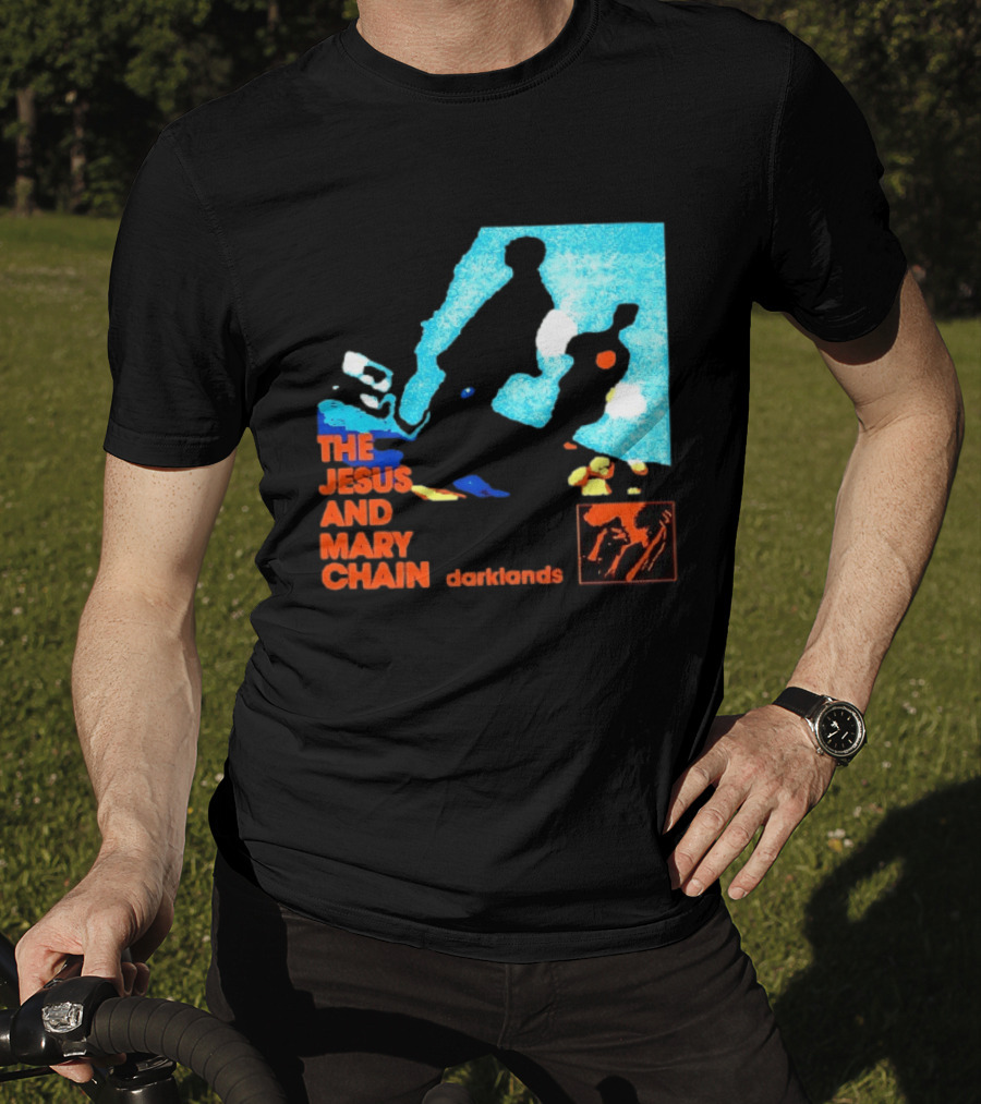 The Jesus And Mary Chain Darklands Alternative Rock Blue Black T-Shirt