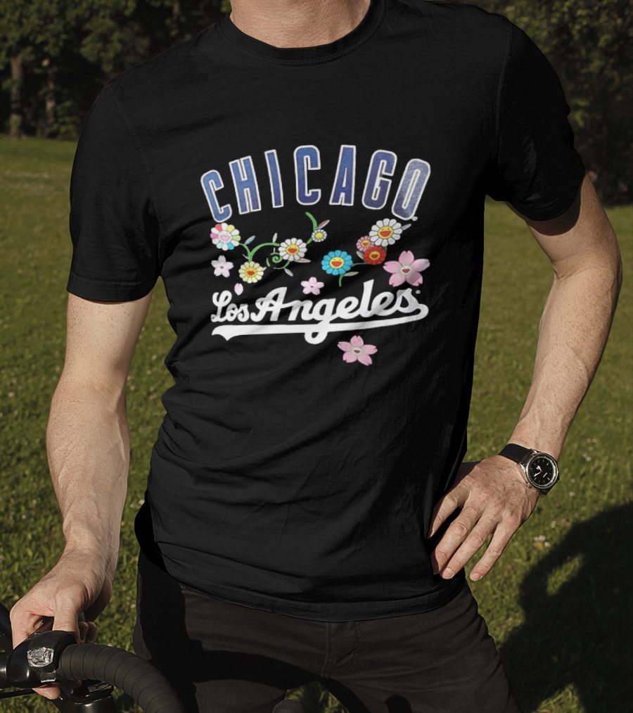 Los Angeles Chicago MLB World Tour Tokyo Series 2025 Flowers T-Shirt