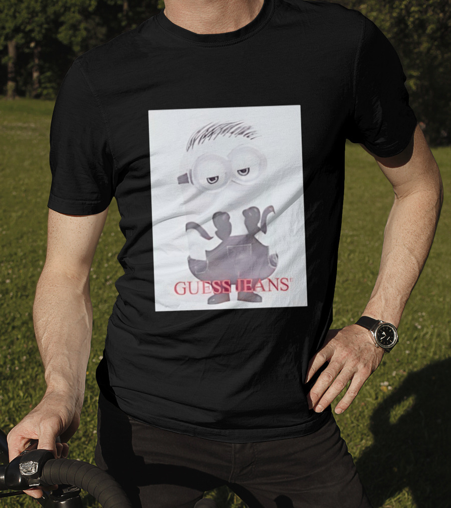 Minion Guess Jeans Despicable Me Goggle Wearing Cartoon T-Shirt