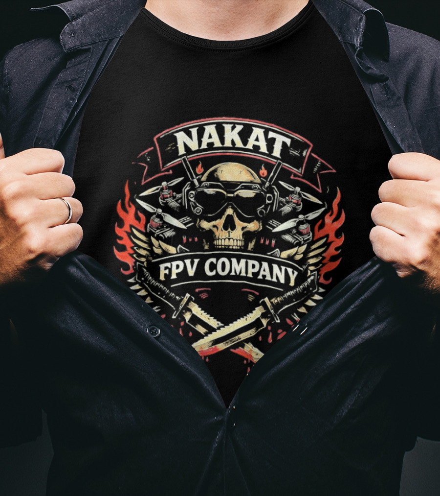 Nakat FPV Company Skull Daggers Flame T-Shirt