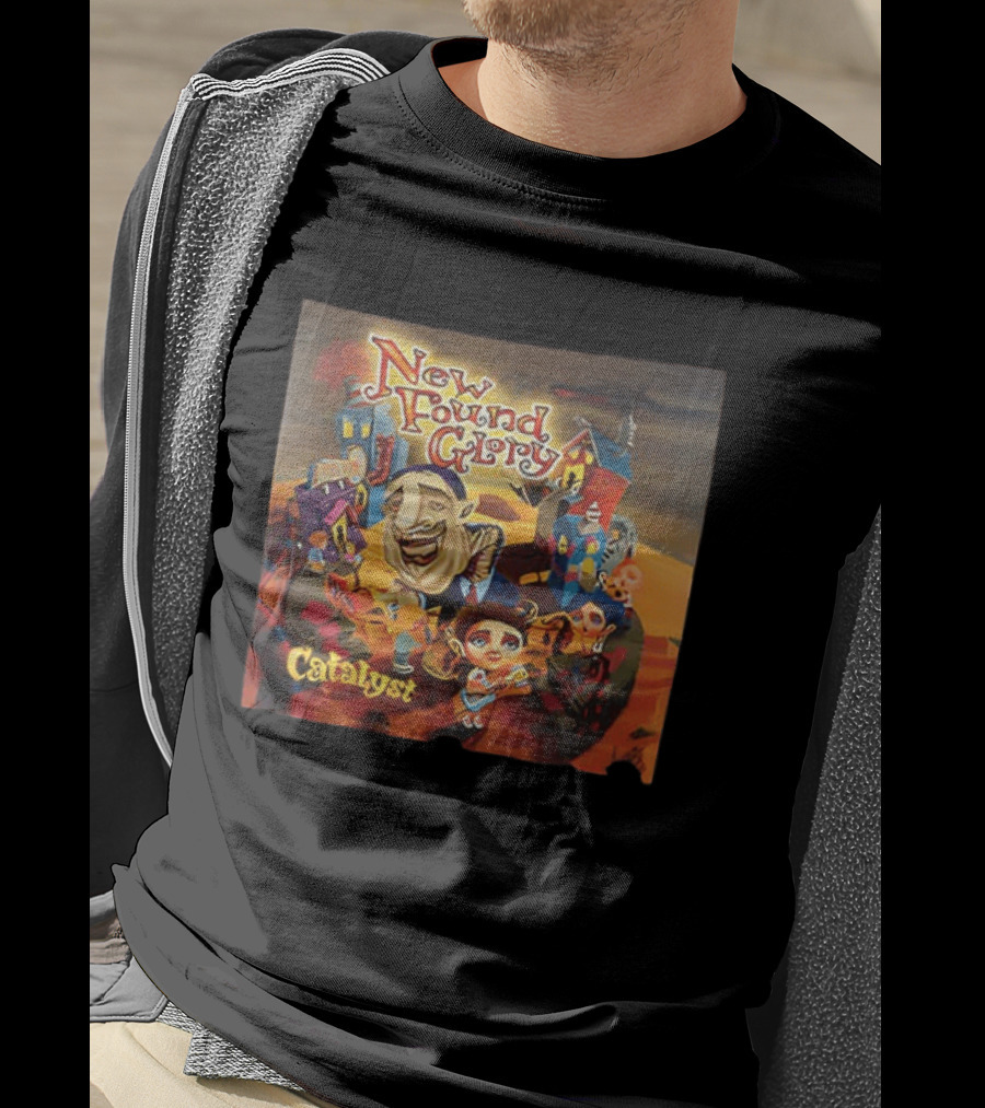 New Found Glory Catalyst Album Artwork With Cartoon Characters T-Shirt