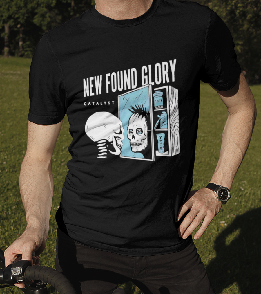 New Found Glory Catalyst Reflective Skull Punk Rock Alternative T-Shirt